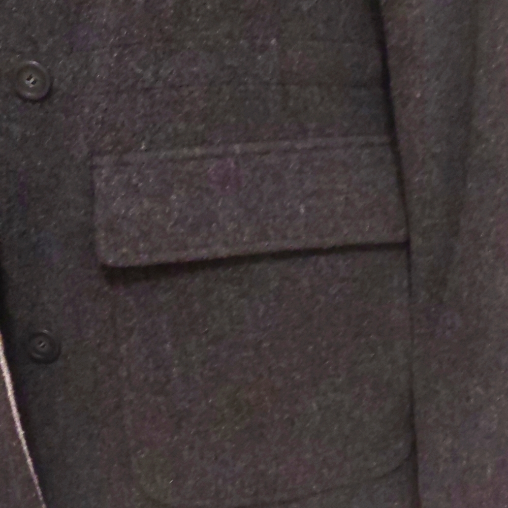 Herman Kay Gray 100% Wool Coat Size L - Picture 5 of 7